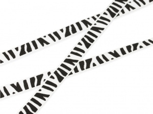 Wstążka rypsowa "zebra" 10mm [1m]