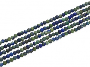 Chryzokola + lapis lazuli kulka 4 mm [~19cm]