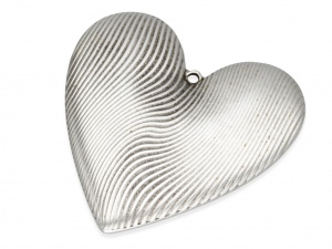 Zawieszka "fingerprint heart" 52 x 51,5 mm [1szt.]