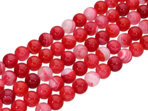 Agat pasiasty kulka ok.10,5mm [~38cm]