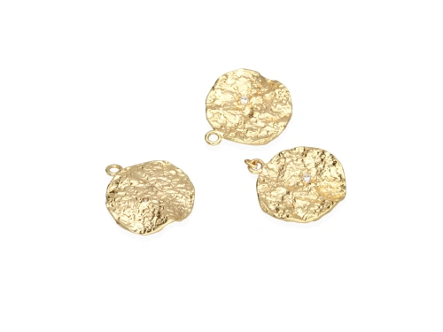 Zawieszka kółko z cyrkonią 17x14,5mm [1szt.]