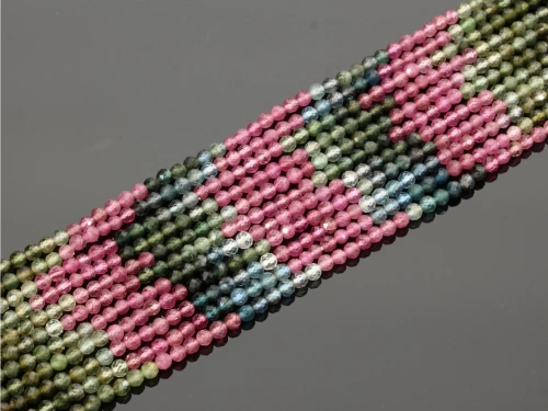 Turmalin kulka fasetowana ok.3,5mm [~32cm]