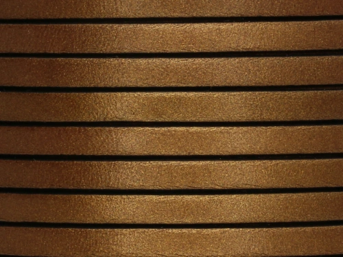 Rzemień naturalny płaski 5x1,8mm złoty antyczny [20cm]