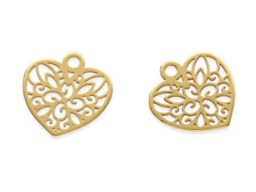 Zawieszka ażurowa "serce" 11,5 x 11 mm AG-925 [1szt.]