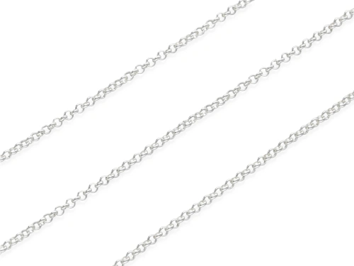 Łańcuszek "rolo obrączkowy" 1,3 x 0,4 mm AG-925 [1cm]