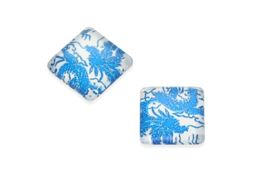 Kaboszon szklany 12x12mm model 233 [1szt.]