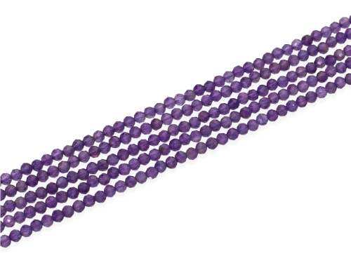 Ametyst kulka fasetowana ok.3,6mm [~39cm]