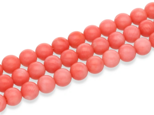 Koral różowy "kulka" 8 mm [~19cm]