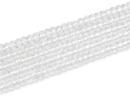 Kryształ górski oponka fasetowana ok.6,7x4,5mm [~39cm]