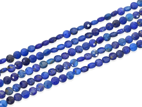 Lapis lazuli moneta fasetowana ok.3,5mm [~38cm]