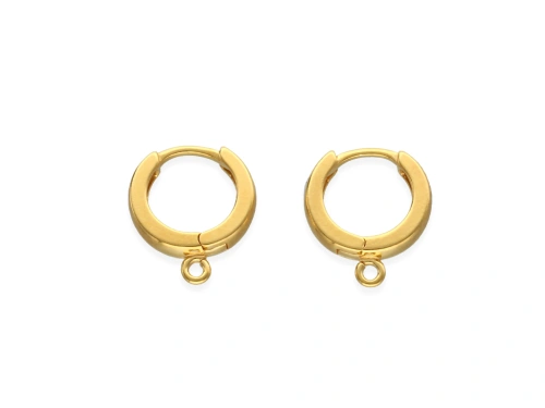 Bigle "kajdanki" 14,5 x 12 mm AG-925+Au [para]