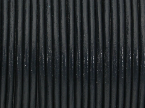 Rzemień naturalny okrągły indygo ciemne 2mm [1m]