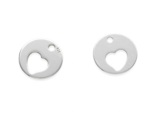 Zawieszka "okrągła z sercem" 9,2 mm AG-925 [1szt.]