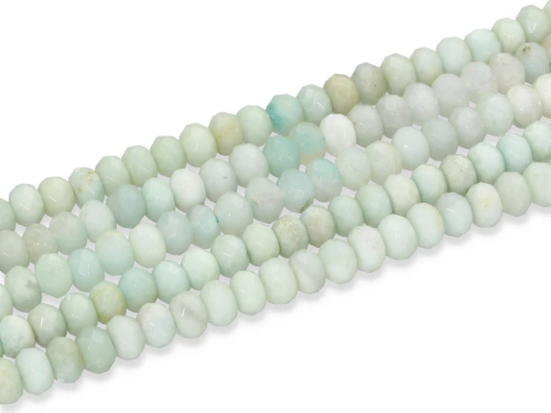 Amazonit oponka fasetowana ok.6x4mm [~19cm]