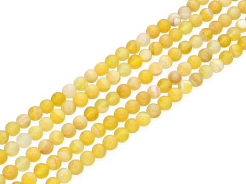 Agat pasiasty kulka ok.6,5mm [~39cm]