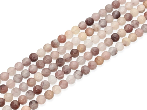 Kwarc truskawkowy kulka ok.6,7mm [~38cm]