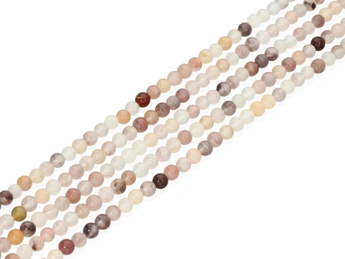 Kwarc truskawkowy kulka ok.4,9mm [~37cm]