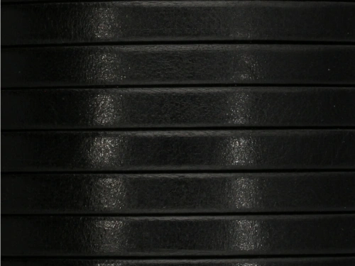 Rzemień naturalny płaski 6x1,8mm czarny [20cm]