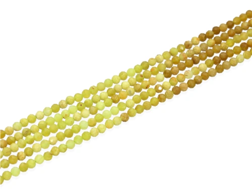 Turmalin żółty kulka fasetowana ok.3mm [~39cm]