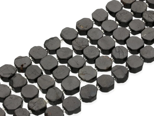 Turmalin czarny pastylka "nieidealna" ok.11x12x6mm [~38cm]