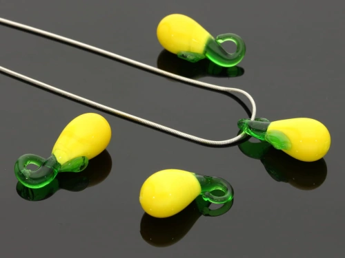 Cytryna lampwork ok.23x10mm [1szt.]