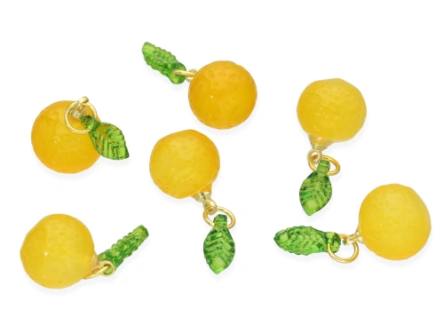 Agat zawieszka pomarańcza ok.14x11mm [1szt.]