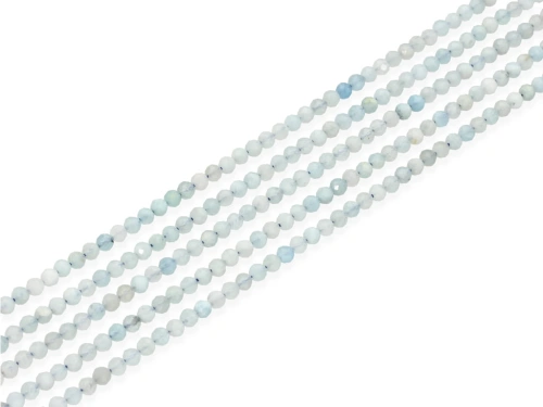Akwamaryn kulka fasetowana ok.3,6mm [~39cm]