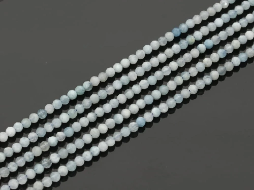 Akwamaryn kulka fasetowana ok.3,6mm [~39cm]