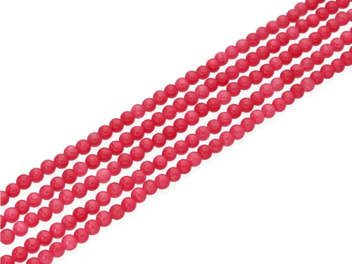 Jadeit kulka kol.malinowy ok.4,7mm [~40cm]