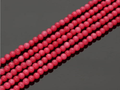 Jadeit kulka kol.malinowy ok.4,7mm [~40cm]