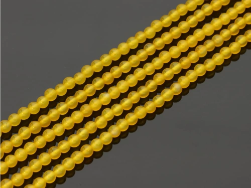 Agat żółty kulka ok.4,5mm [~37cm]