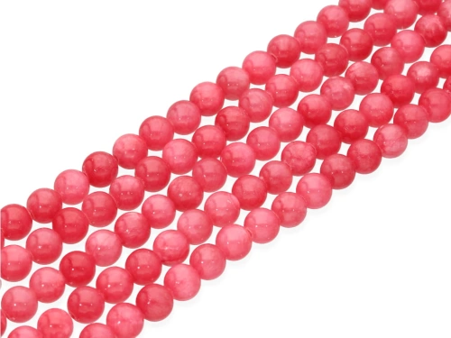 Jadeit kulka kol.malinowy ok.8,5mm [~39cm]
