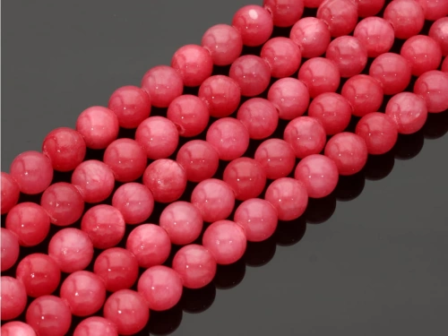 Jadeit kulka kol.malinowy ok.8,5mm [~39cm]