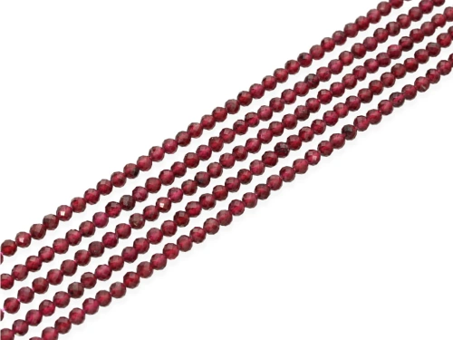 Granat kulka fasetowana ok.4,3mm [~39cm]