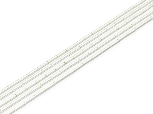 Hematyt rurka ok.2,2x8mm kol.jasny srebrny [~40cm]