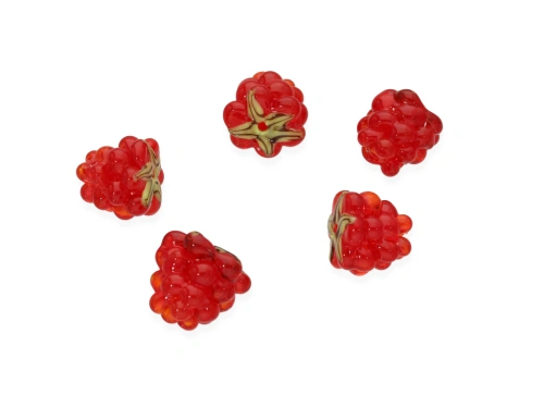 Malina lampwork ok.12x13mm [1szt.]