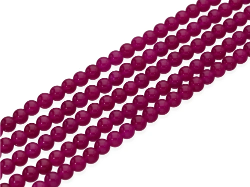 Jadeit kulka ok.6mm kol.amarantowy [~38cm]