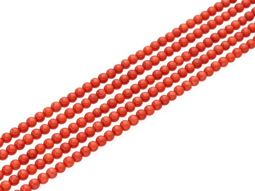 Koral kulka ok.4,5mm kolor:ceglasty [~40cm]