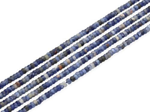 Sodalit heishi plasterki fasetowane ok.4x2,5mm [~37cm]