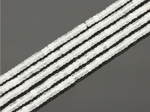 Kryształ górski heishi plasterki fasetowane ok.4x2,5mm [~38cm]