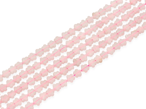 Kwarc różowy kwiatek ok.6x6mm [~18cm]