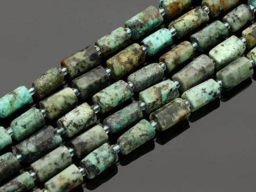 Turkus afrykański (jaspis) walec cięty ok.6-7x9-12mm [~39cm]
