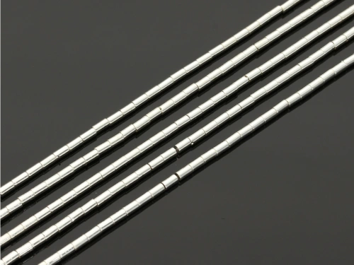 Hematyt rurka kol.srebrny ok.2,4x4mm [~40cm]
