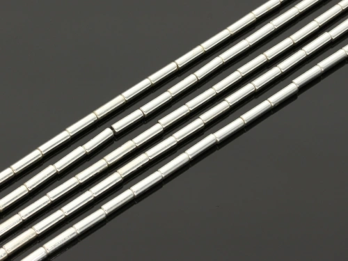 Hematyt rurka kol.srebrny ok.3x8,7mm [~40cm]