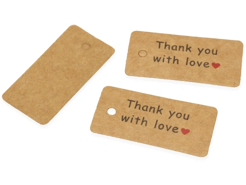 Papierowe cenówki "Thank you" 40x20mm [10szt.]