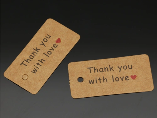 Papierowe cenówki "Thank you" 40x20mm [10szt.]