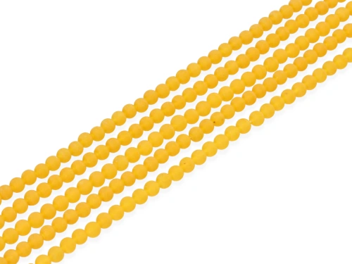 Jadeit matowy kulka ok.4,5mm kol.żółty [~38cm]