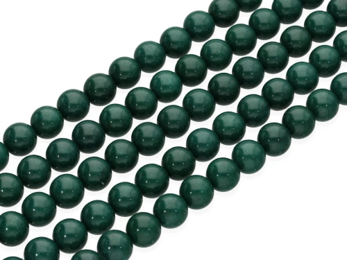 Jadeit kulka kol.ciemny zielony ok.10mm [~39cm]