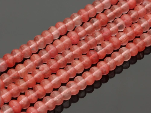 Kwarc arbuzowy oponka ok.8,3x5,5mm [~18cm]