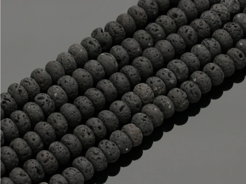 Lawa wulkaniczna oponka ok.8,5x5,5mm [~38cm]